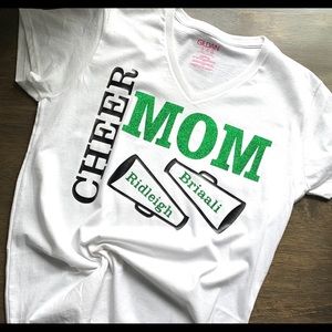 CUSTOM MADE CHEER MOM SHIRTS